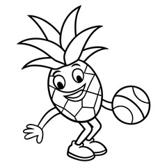 Pineapple Mascot Logo: Coffee Cup, Gaming Controller, Boxing Gloves, Vector Clipart & More, Quirky Pineapple Mascot logos in vector, clipart, and line art styles for digital design projects.