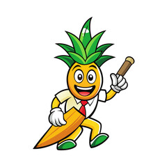 Pineapple Mascot Logo: Coffee Cup, Gaming Controller, Boxing Gloves, Vector Clipart & More, Quirky Pineapple Mascot logos in vector, clipart, and line art styles for digital design projects.