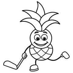 Pineapple Mascot Logo: Coffee Cup, Gaming Controller, Boxing Gloves, Vector Clipart & More, Quirky Pineapple Mascot logos in vector, clipart, and line art styles for digital design projects.