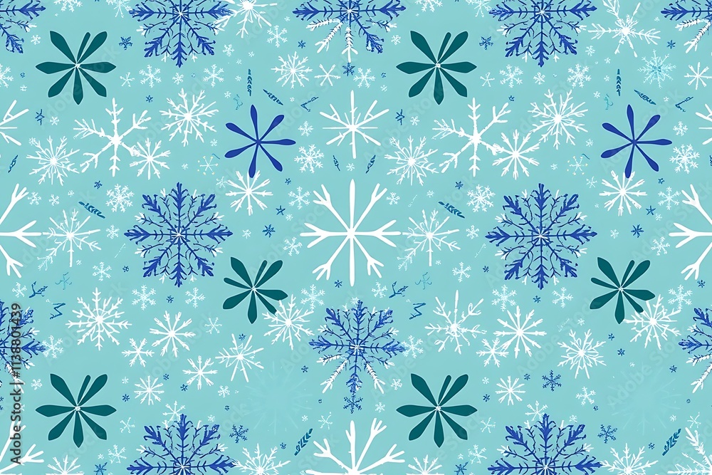 Poster winter wonderland seamless pattern: a whimsical and festive pattern featuring a delightful array of 
