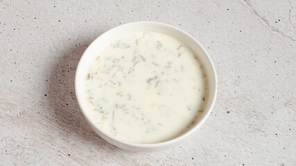 Azerbaijani yogurt soup bowl - Dovga