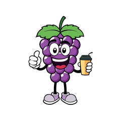 Creative Grape Mascot Logos: Coffee, Books, Gaming, Boxing & More - Vector & Cartoon Designs, Fun grape mascot logos: coffee, books, gaming, boxing & more in vector & cartoon styles
