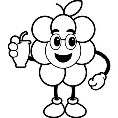 Creative Grape Mascot Logos: Coffee, Books, Gaming, Boxing & More - Vector & Cartoon Designs, Fun grape mascot logos: coffee, books, gaming, boxing & more in vector & cartoon styles
