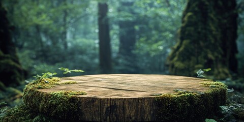 Tree Stump with Moss