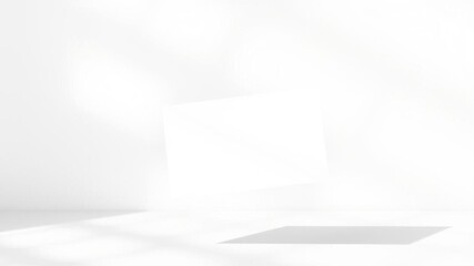 Floating Business Card mockup on a white background with realistic shadows and reflections, perfect for showcasing branding designs, branding, white background