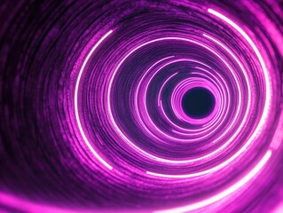Purple Spiral in Dark Room
