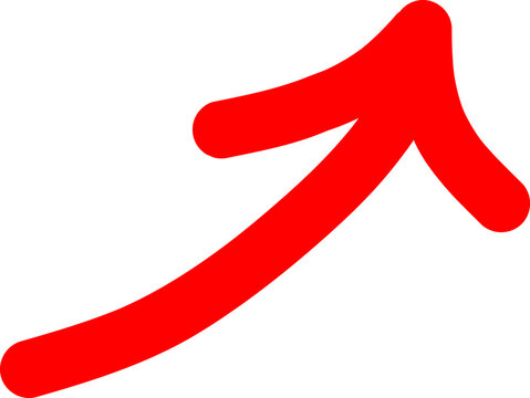 right side direction red arrow up icon isolated 