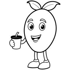 Mascot Logo of Mango with Coffee Cup, Glasses, Book, Angry, Gaming, Paint, Boxing Gloves, Vector Art, Mango mascot logos in vibrant vector art: coffee, books, gaming, boxing, and more creative themes.