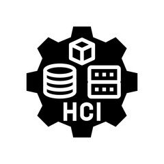 hyper converged infrastructure glyph icon vector. hyper converged infrastructure sign. isolated symbol illustration