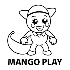 Mascot Logo of Mango with Coffee Cup, Glasses, Book, Angry, Gaming, Paint, Boxing Gloves, Vector Art, Mango mascot logos in vibrant vector art: coffee, books, gaming, boxing, and more creative themes.