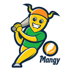 Mascot Logo of Mango with Coffee Cup, Glasses, Book, Angry, Gaming, Paint, Boxing Gloves, Vector Art, Mango mascot logos in vibrant vector art: coffee, books, gaming, boxing, and more creative themes.
