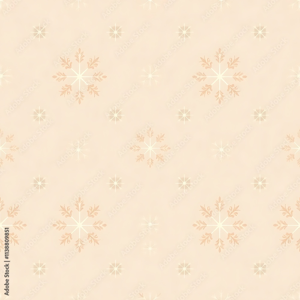 Poster delicate peach floral pattern: a subtle and elegant pattern with delicate, peach-colored floral moti