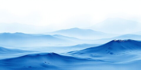 Fototapeta premium Soft and delicate light blue watercolor texture resembling waves, tranquil, waves, delicate