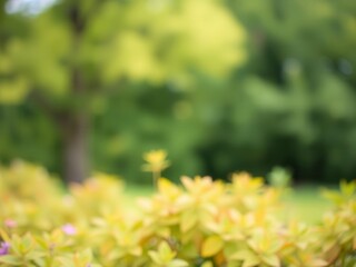 Obraz premium Soft and gentle pastel colored light filtering through blurred leaves in a peaceful outdoor setting, soft, light, blurred background