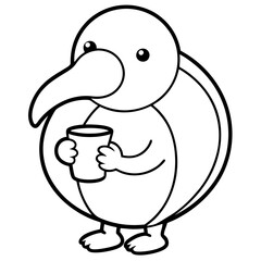 Kiwi Mascot Logos: Coffee Cup, Reading Glasses, Gaming, Painting, Boxing, Vector Clipart Designs, Kiwi mascot logos: coffee, reading, gaming, painting, boxing gloves, vector, clipart, cartoons.