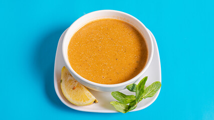 Lentil soup bowl