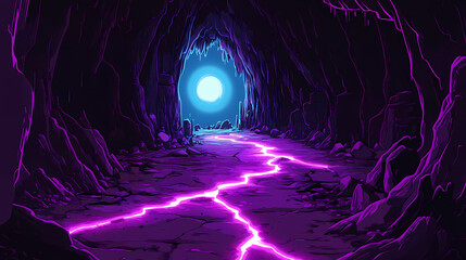 dark cavernous landscape