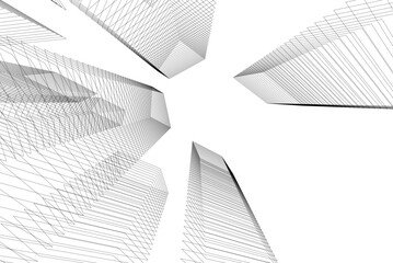 Naklejka premium architecture building 3d 