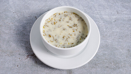 Azerbaijani yogurt soup bowl - Dovga