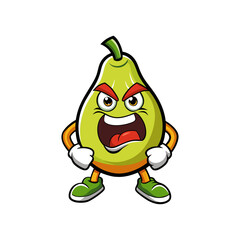 Pear Mascot Logos - Fun, Angry, Gaming, Artistic, and Spunky Vector Designs, Creative pear mascot logos in fun, angry, gaming, and artistic styles for versatile vector designs
