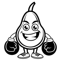 Pear Mascot Logos - Fun, Angry, Gaming, Artistic, and Spunky Vector Designs, Creative pear mascot logos in fun, angry, gaming, and artistic styles for versatile vector designs