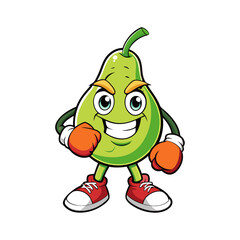 Pear Mascot Logos - Fun, Angry, Gaming, Artistic, and Spunky Vector Designs, Creative pear mascot logos in fun, angry, gaming, and artistic styles for versatile vector designs
