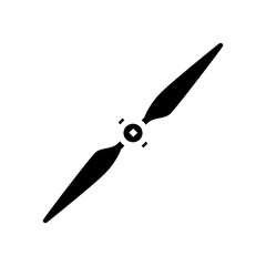 propeller unmanned aerial vehicle glyph icon vector. propeller unmanned aerial vehicle sign. isolated symbol illustration