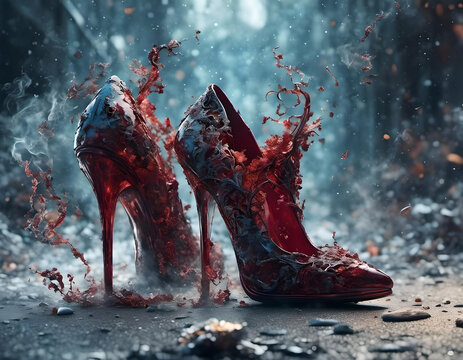 Red elegance in the snow