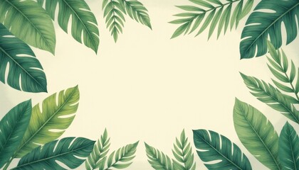 Lush green leaves frame a tranquil backdrop for creative projects and relaxation