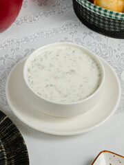 Azerbaijani yogurt soup bowl - Dovga