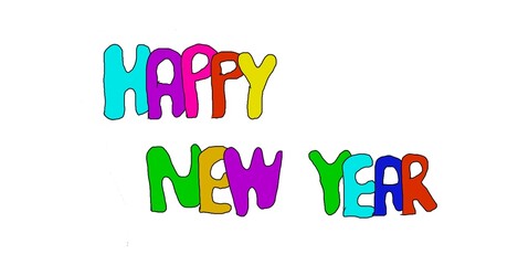 background happy new year letter