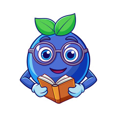Blueberry Mascot Logos: Coffee, Books, Gaming, Boxing, and More - Vector Cartoon Illustrations, Blueberry mascot logos: creative, fun, and unique vector designs for digital projects.