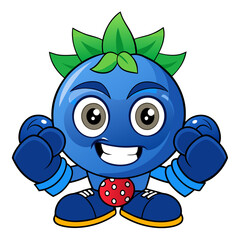 Blueberry Mascot Logos: Coffee, Books, Gaming, Boxing, and More - Vector Cartoon Illustrations, Blueberry mascot logos: creative, fun, and unique vector designs for digital projects.