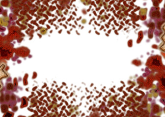 An abstract transparent psychedelic wavy vignette design element overlay.