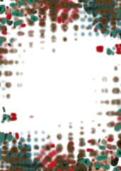 An abstract transparent psychedelic wavy vignette design element overlay.