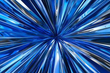 Obraz premium Abstract blue metallic radiating lines background. Perfect for modern designs, technology concepts, or futuristic visuals.
