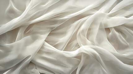 Obraz premium White sheer fabric texture background. Diaphanous. Illustration