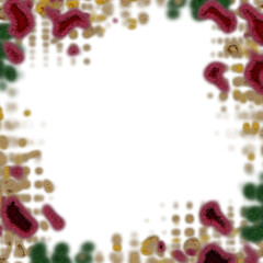 An abstract transparent psychedelic wavy vignette design element overlay.