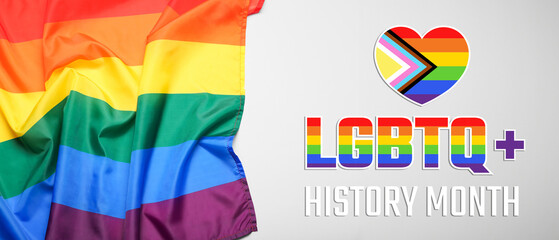 LGBT flag on pink background