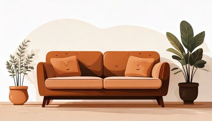 illustration of modern and minimalist living room 31