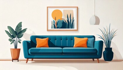 illustration of modern and minimalist living room 24