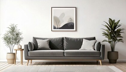illustration of modern and minimalist living room  16