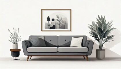 illustration of modern and minimalist living room 15
