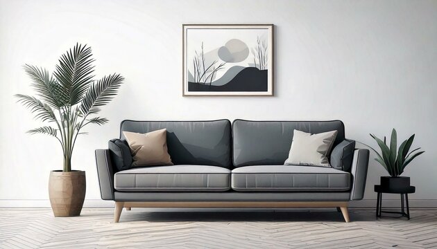 illustration of modern and minimalist living room 17