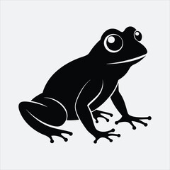 Frog silhouette vector illustration