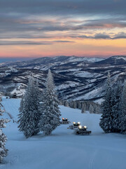Ski day at Vail Mountain in the Rocky Mountains