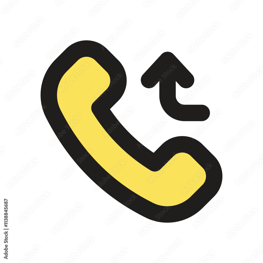 Aufkleber the image shows a low-resolution pixel art rendering of a classic telephone handset.