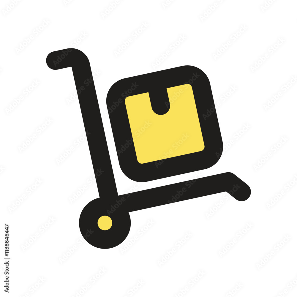 Poster the image shows a pixelated smiling shopping basket suitable for an app or website icon.
