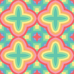 Obraz premium Patrón sin costuras Original. Colores. Formas. Estampa. Textura. Fondo. Caleidoscopio. Simétrico. Infinito