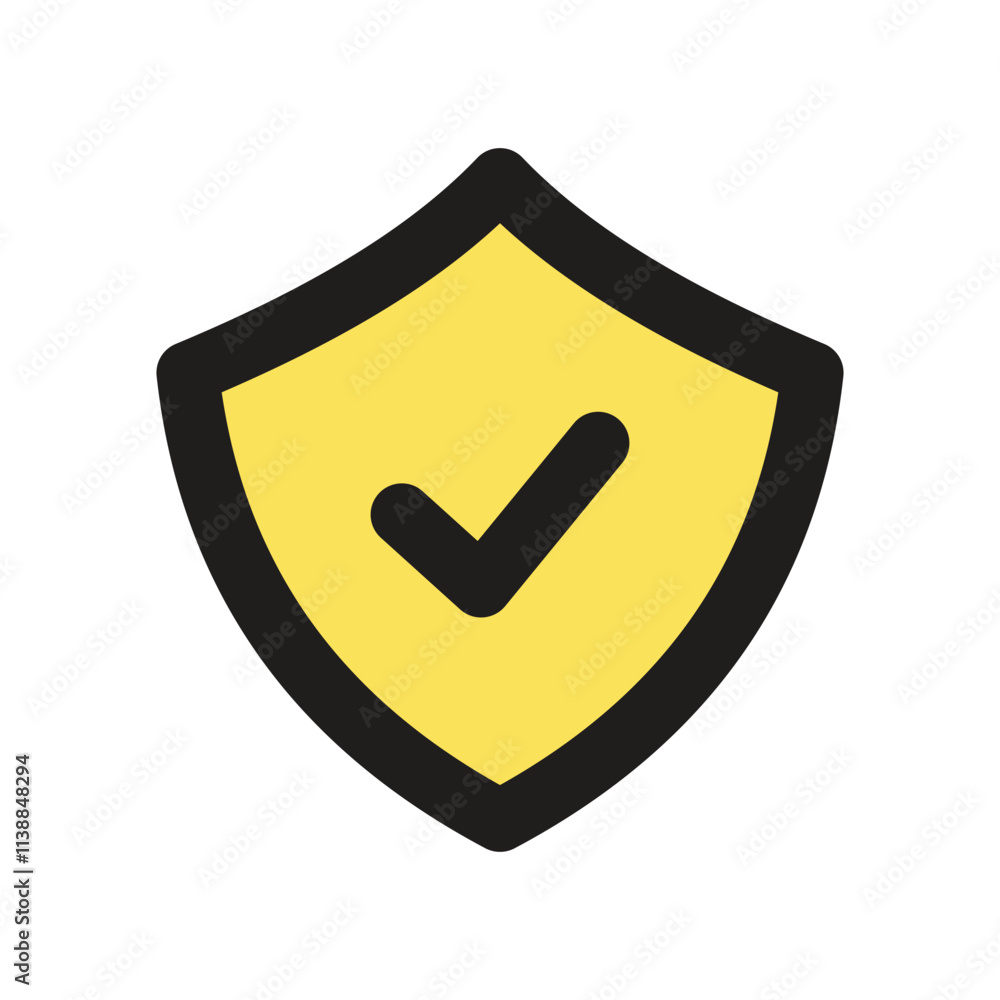 Poster the image shows a simple yellow diamond icon with a black check mark inside indicating completion or